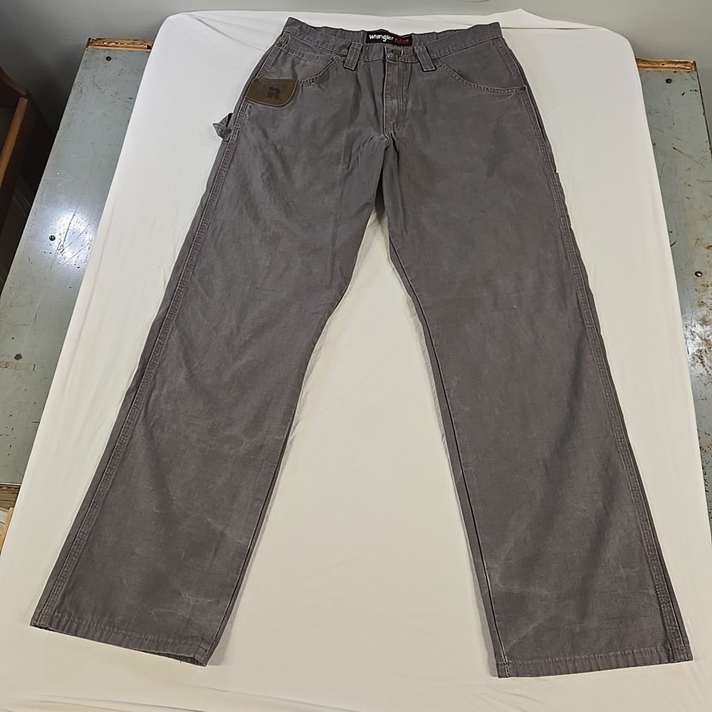 Wrangler Riggs Men's Carpenter Pants 32x32 Rip Stop Gray Work Pants